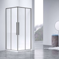 Душевой уголок Vincea Slim-N VSS-4SN90CLGM, 90x90, вороненая сталь, стекло прозрачное