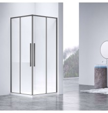 Душевой уголок Vincea Slim-N, 100x80, вороненая сталь, стекло прозрачное