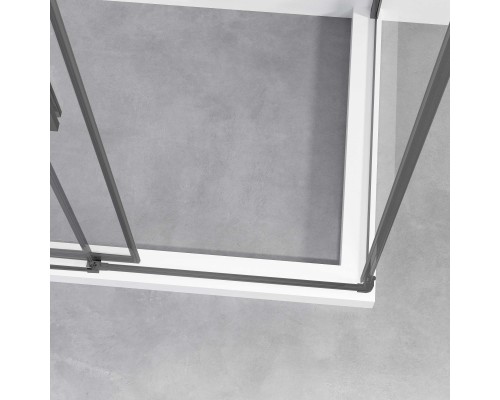 Душевой уголок Vincea Slim-N VSS-4SN90CLGM, 90x90, вороненая сталь, стекло прозрачное