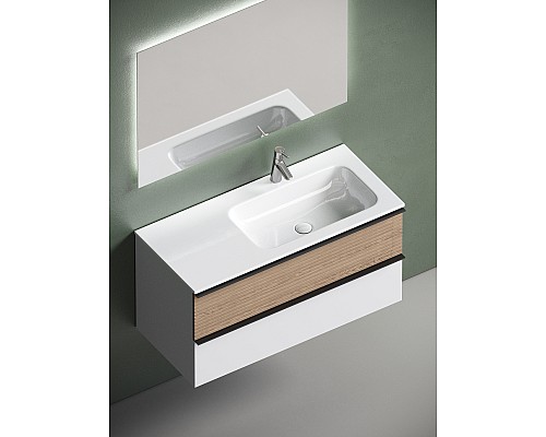 Тумба для раковины SanCos Delta 100 DL100RW Дуб белый Тумба для раковины SanCos Delta 100 DL100RW Дуб белый