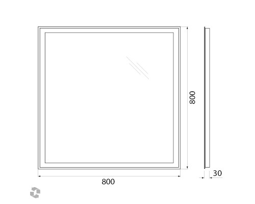 Зеркало BelBagno SPC-GRT-800-800-LED-BTN