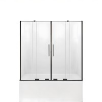 Шторка для ванны NEW TRENDY SMART BLACK 160x150 черный