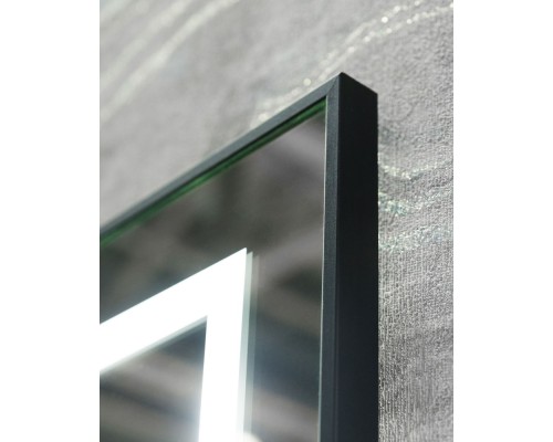 Зеркало BelBagno Kraft 50 SPC-KRAFT-500-800-LED-TCH-WARM-NERO с подсветкой Черное с сенсорным выключателем и подогревом