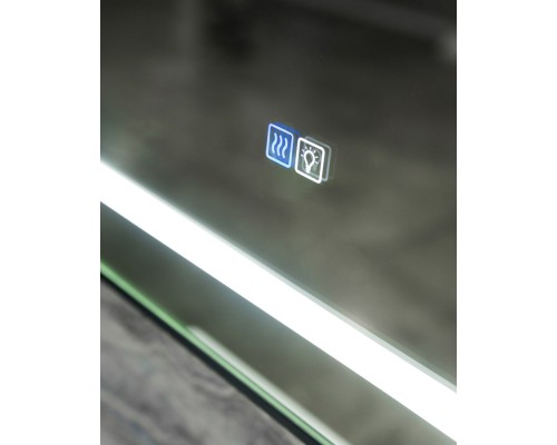 Зеркало BelBagno Kraft 50 SPC-KRAFT-500-800-LED-TCH-WARM-NERO с подсветкой Черное с сенсорным выключателем и подогревом