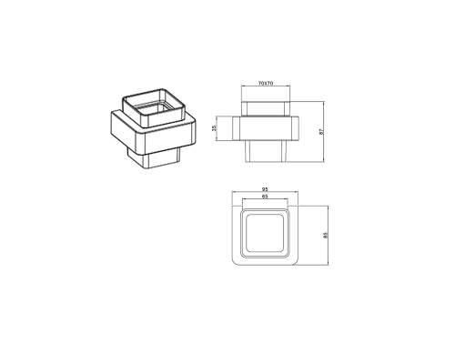 Стакан подвесной ALTROBAGNO Аперто (Aperto) 080217 GM