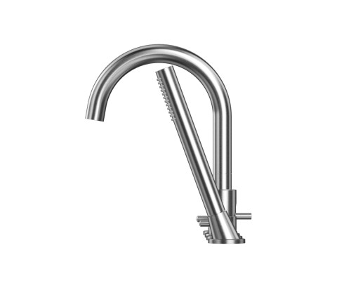 Смеситель для ванны на 4 отверстия WHITECROSS Y Y1232NIB брашированный никель