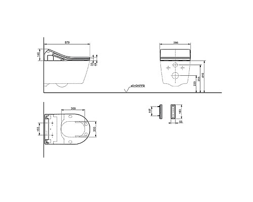 Сиденье для унитаза Toto WASHLET RX TCF894CG с функцией биде, дистанционное управление