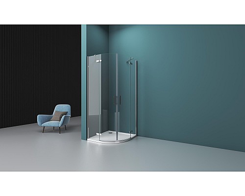 Душевой уголок BelBagno Kraft 100х100 KRAFT-R-2-100-C-Cr профиль Хром стекло прозрачное