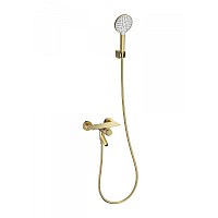 Смеситель для ванны с душем Wonzon&Woghand, Брашированное золото