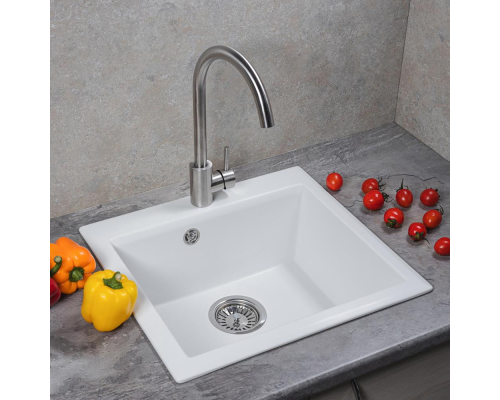 Кухонная мойка прямоугольная 500х460 Reflexion Mini RX1150WH, белый