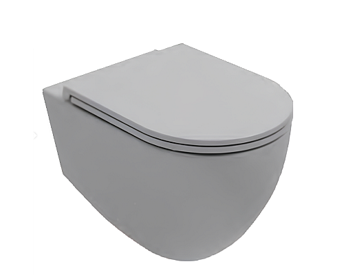 Унитаз ISVEA Infinity подвесной 365x530x400 серый бетон матовый 10NF02001SV-2V