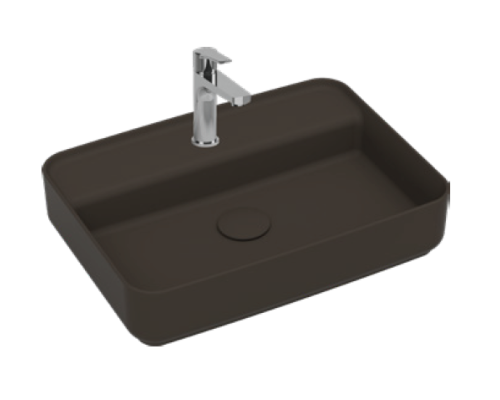 Раковина накладная ISVEA Infinity 55 прямоугольная 55см коричневый матовый 10NF66055SV-2H