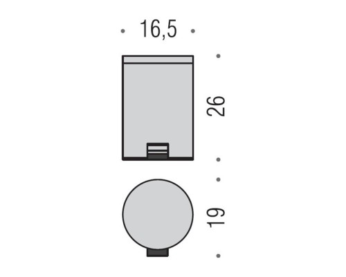 Ведро для мусора Colombo Hotel Collection 3л с крышкой и педалью цвет нержавеющая сталь