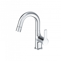 Смеситель для раковины с выдвижным изливом Wonzon&Woghand, Хром