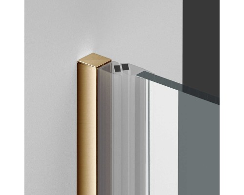 Душевая дверь Vincea Alpha VDP-3AL900CLG, брашированное золото, стекло прозрачное
