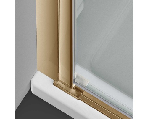 Душевая дверь Vincea Alpha VDP-3AL900CLG, брашированное золото, стекло прозрачное