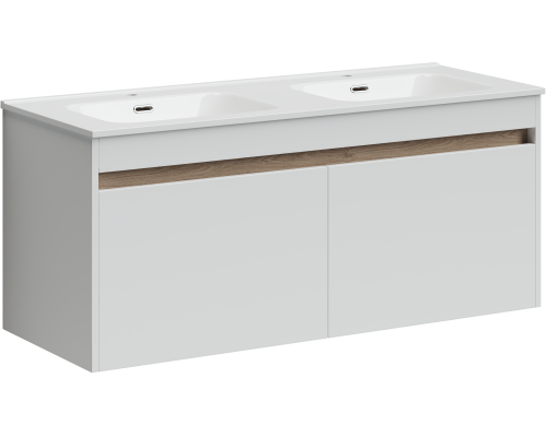 Тумба под раковину SANCOS Smart 1190х450х500, 4 ящика, белый глянец