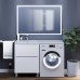 Тумба под стиральную машину напольная Uperwood Tanos 58х47,5х76,5 см, белая, 2 ящика