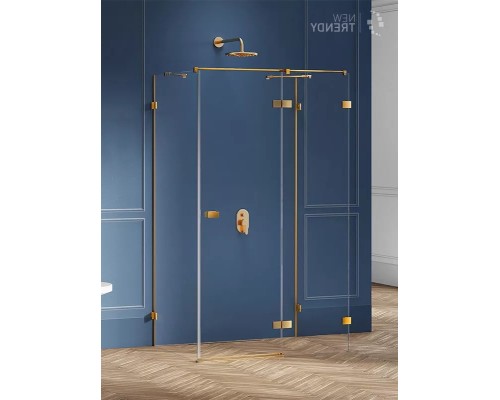 Душевое ограждение NEW TRENDY AVEXA GOLD BRUSHED R 120x110x200 золото
