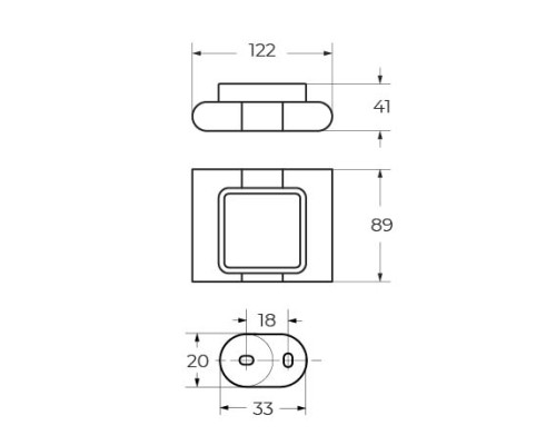 Мыльница Art&Max Platino AM-E-3999-MB Черная матовая