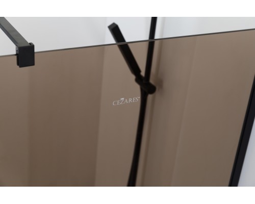 Душевая перегородка Cezares Liberta 100 LIBERTA-L-1-100-BR-NERO Черный матовый
