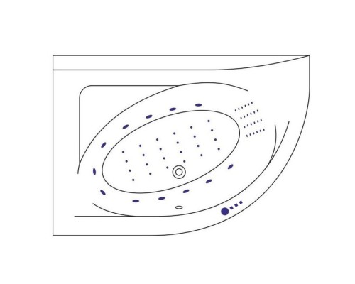 Ванна гидромассажная EXCELLENT Aquarella 150x100 L NANO золото