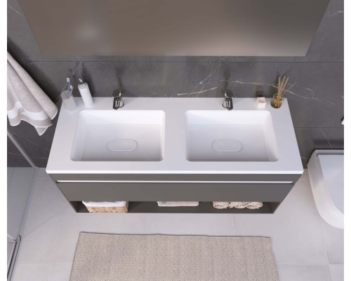 Раковина для ванной Uperwood Modul 122х45х12 см, белая глянцевая