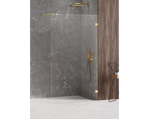 Душевое ограждение NEW TRENDY AVEXA GOLD SHINE 100x200 золото