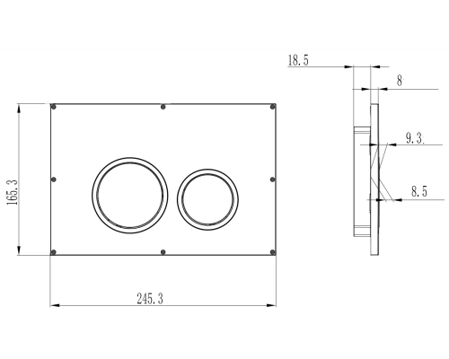 Клавиша смыва Arrow AHM002A белый