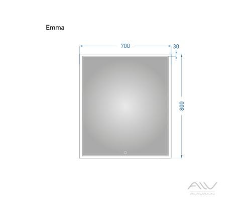 Зеркало Alavann Emma 70 с подсветкой
