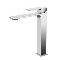 Высокий однорычный смеситель для раковины AQG Bold, белый матовый