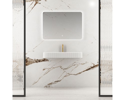 Раковина из искусственного камня Vincea VWB-6SG75MW 750x460x120 подвесная белый матовый