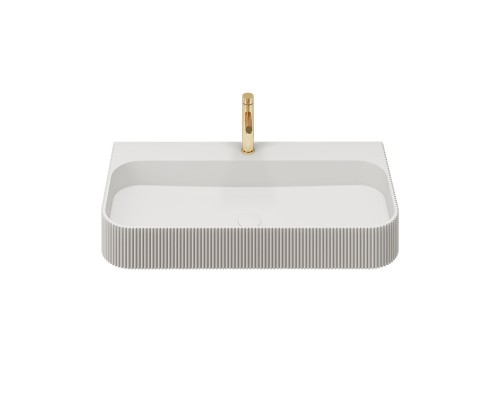 Раковина из искусственного камня Vincea VWB-6SG75MW 750x460x120 подвесная белый матовый