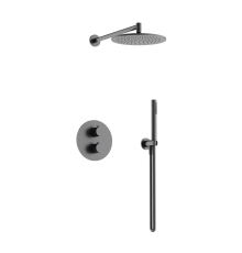 Душевой комплект с термостатом SANCOS Etna вороненая сталь SC9010GG