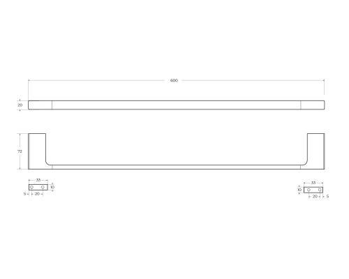 Полотенцедержатель Cezares Slider SLIDER-TH-60-01 Хром