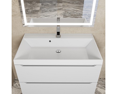 Тумба с раковиной Uperwood Tanos 80 см, белая