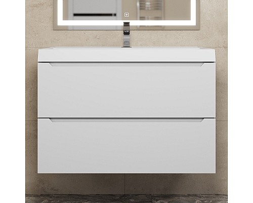 Тумба с раковиной Uperwood Tanos 80 см, белая