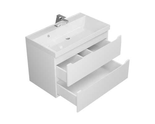 Тумба под раковину 80 см, Uperwood Tanos, белая матовая