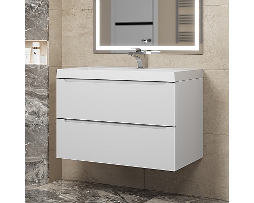 Тумба с раковиной Uperwood Tanos 80 см, белая