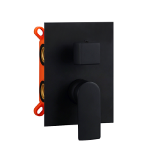 Встраиваемый смеситель для душа AQG Alpha, с дивертером, черный матовый