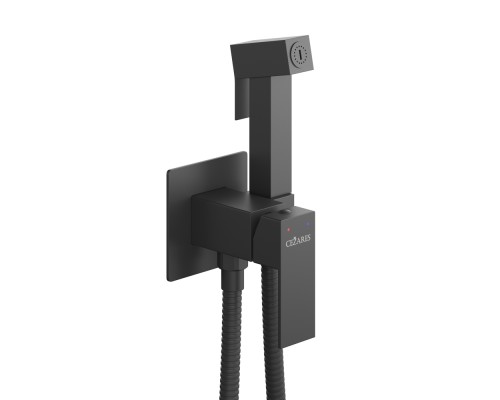 Гигиенический душ со смесителем Cezares Slider SLIDER-DIF-NOP Черный матовый