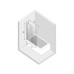 Шторка для ванны NEW TRENDY NEW SOLEO 120x140 хром