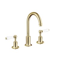 Смеситель для раковины на 3 отверстия Benesque Grosvenor Level английское золото