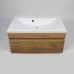 Тумба с раковиной подвесная Uperwood Eva 74х47,5х35,4 см, Крафт Табачный