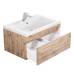Тумба с раковиной подвесная Uperwood Eva 74х47,5х35,4 см, Крафт Табачный