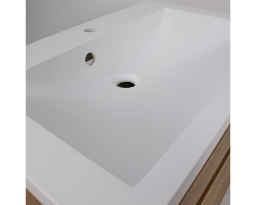 Тумба с раковиной подвесная Uperwood Eva 74х47,5х35,4 см, Крафт Табачный