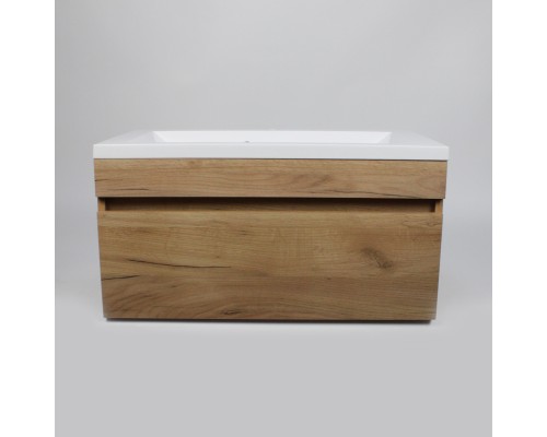 Тумба с раковиной подвесная Uperwood Eva 74х47,5х35,4 см, Крафт Табачный