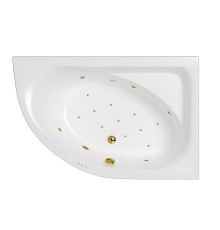 Ванна WHITECROSS Aquarella 170x110 (правая) "RELAX" (золото)