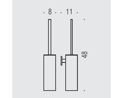 Ершик подвесной Colombo Look цвет PVD нержавеющая сталь