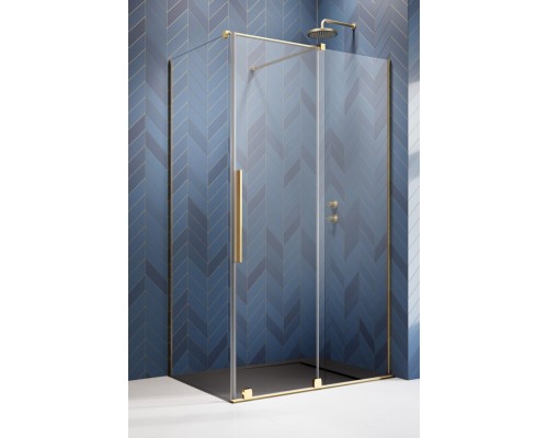 Дверь Furo KDJ Gold Black 722x200 прозрачное 8 мм правая 1/3